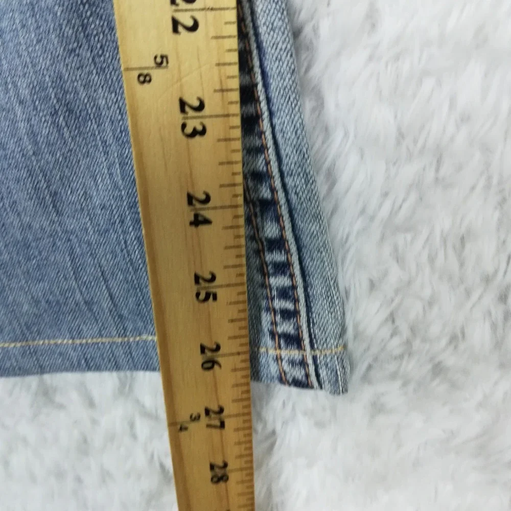 Silver Jeans Womens Aiko Boot Cut Blue Denim Light Wash Mid Rise Plus Short 22 - Picture 5 of 10